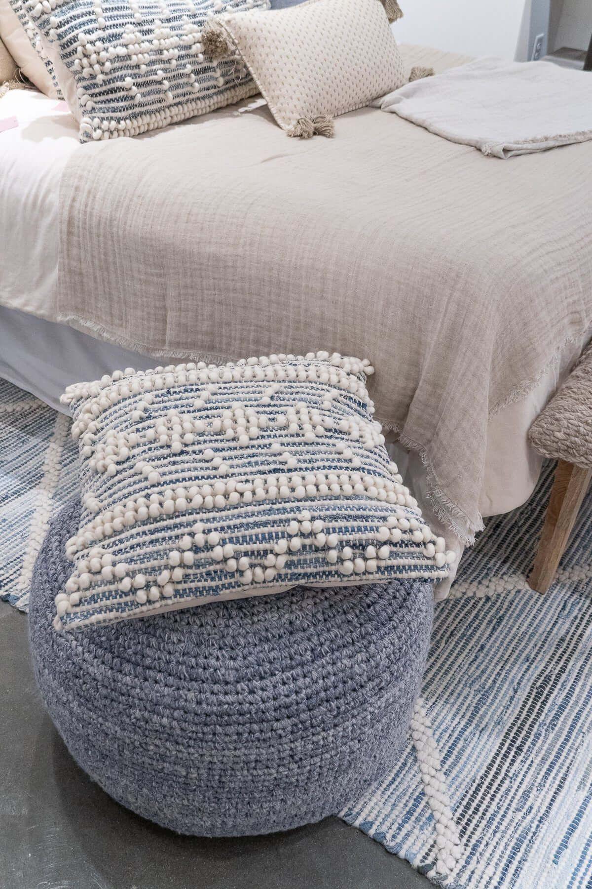 Recycled Denim Pillow Cover | Handwoven Collection - Nature Home Decor