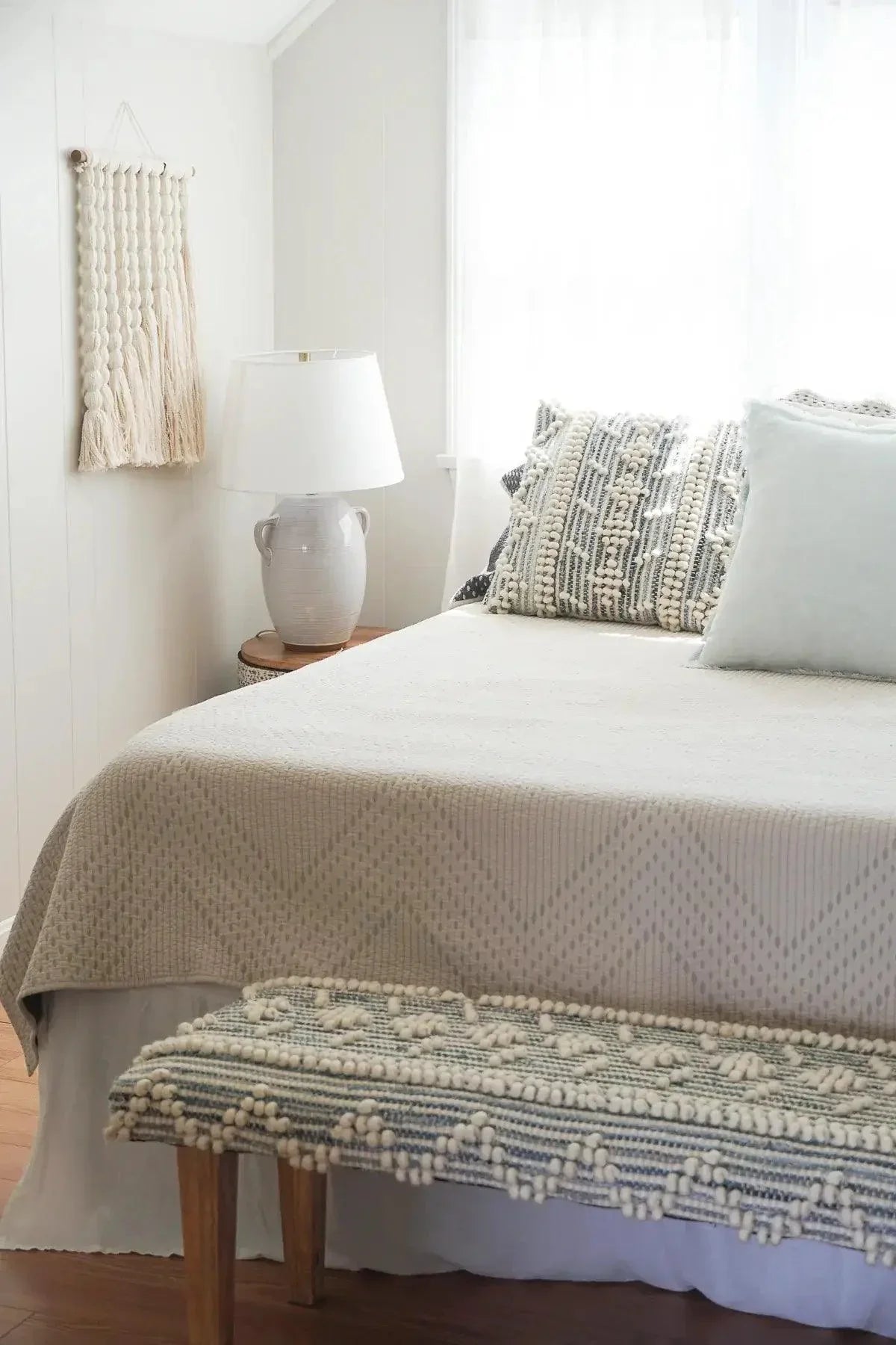 Recycled Denim Pillow Cover | Handwoven Collection - Nature Home Decor