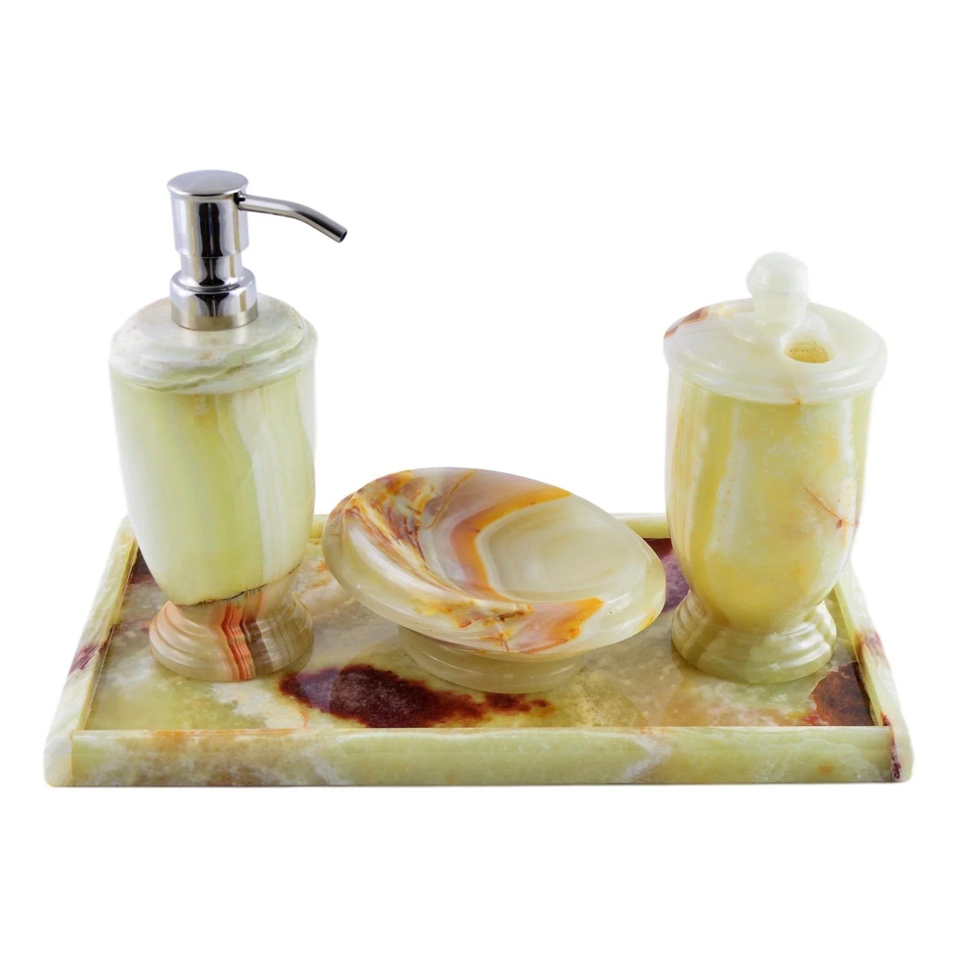 Pistachio Green Onyx Bathroom Set of Atlantic Collection - Nature Home Decor