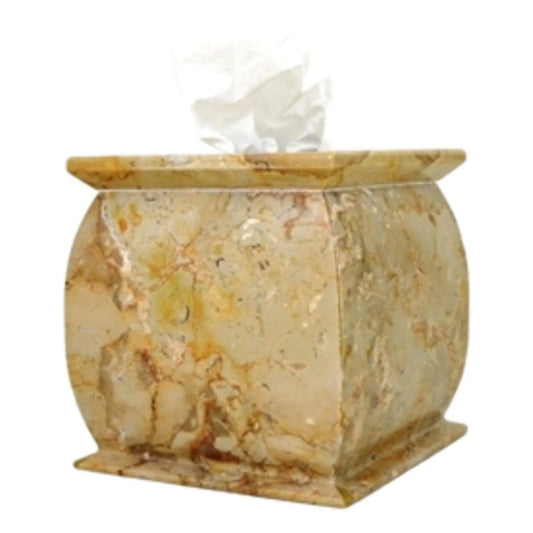 Sahara Beige Marble Facial Tissue Holder - Nature Home Decor