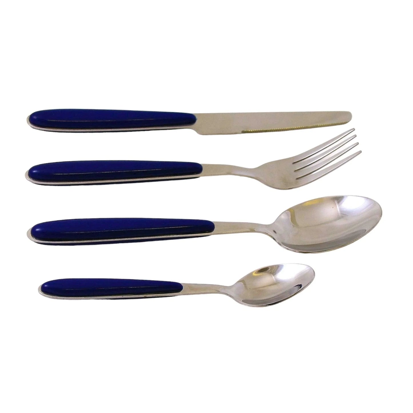 Flatware Set with Blue Handles - Nature Home Decor
