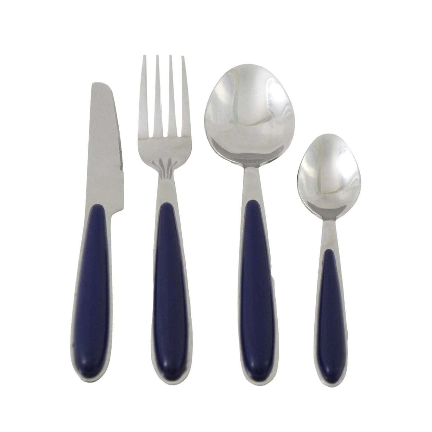 Flatware Set with Blue Handles - Nature Home Decor