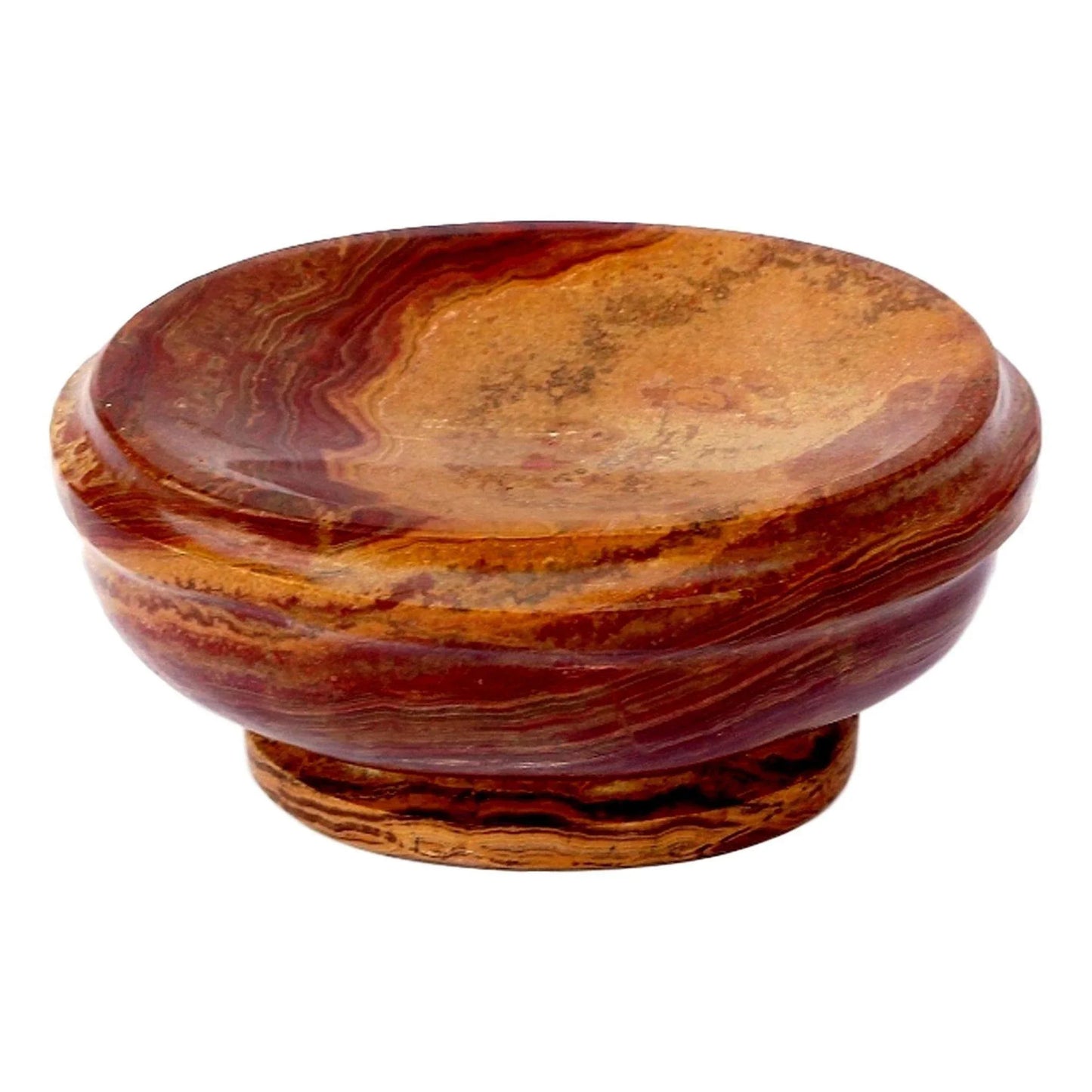 Soap Dish of Multi Brown Onyx - Nature Home Decor