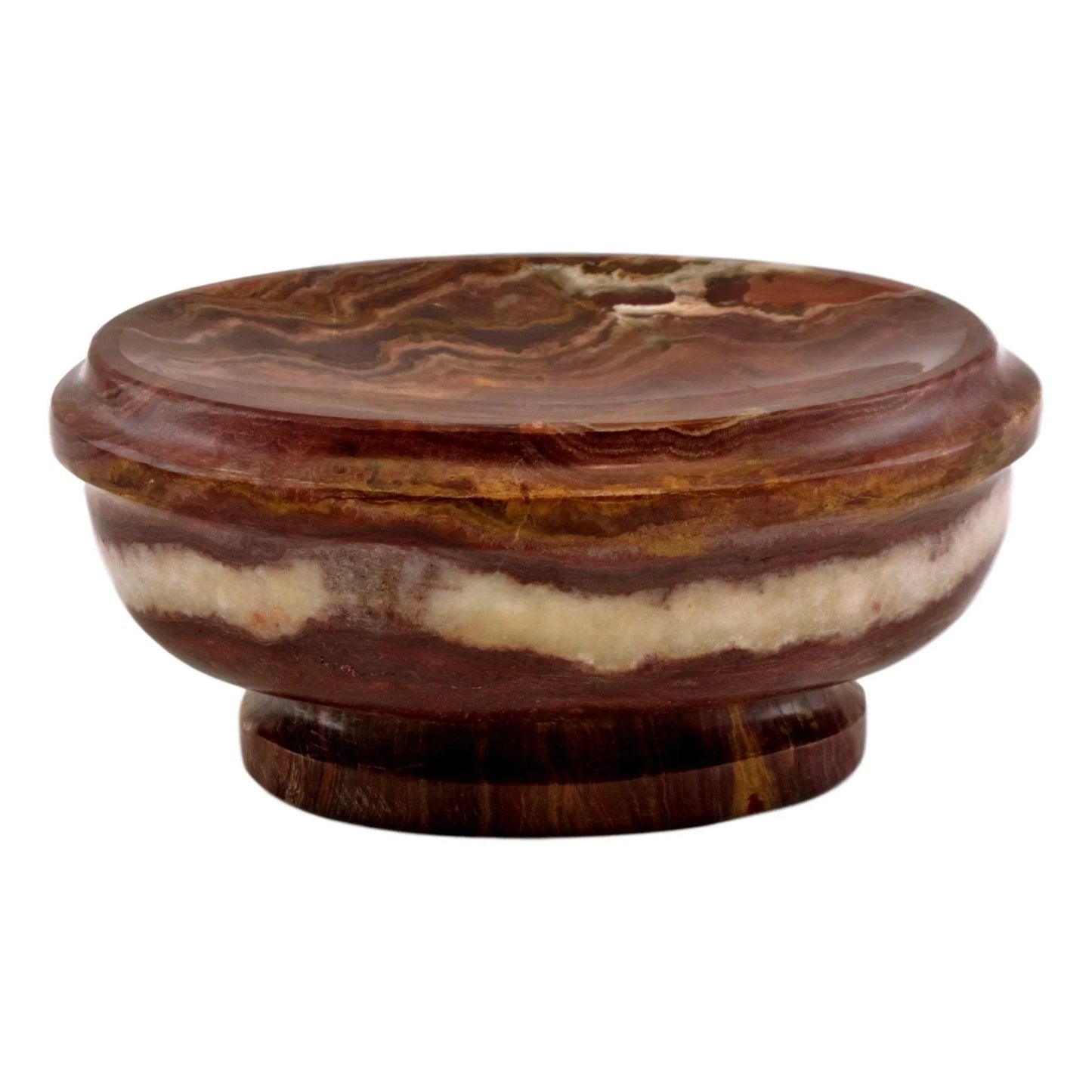 Soap Dish of Multi Brown Onyx - Nature Home Decor