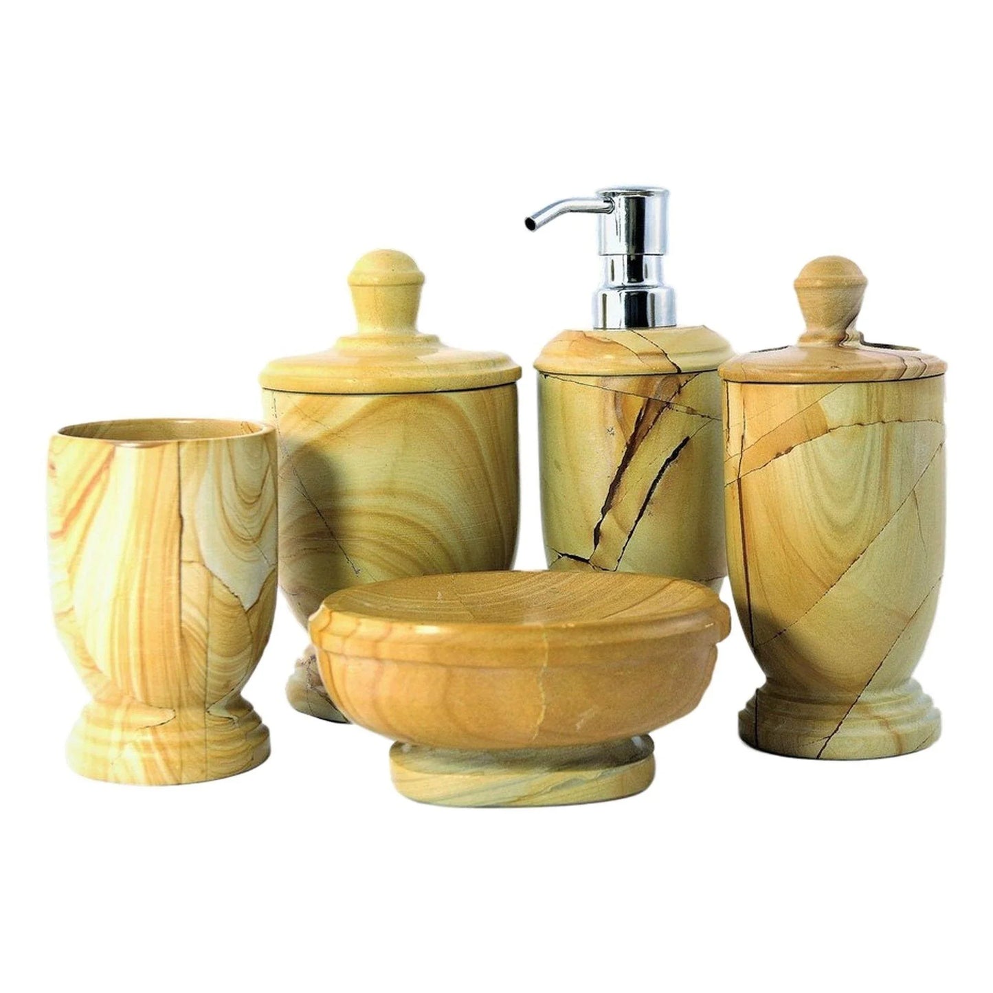 Soap Dish of Teak Marble - Nature Home Decor