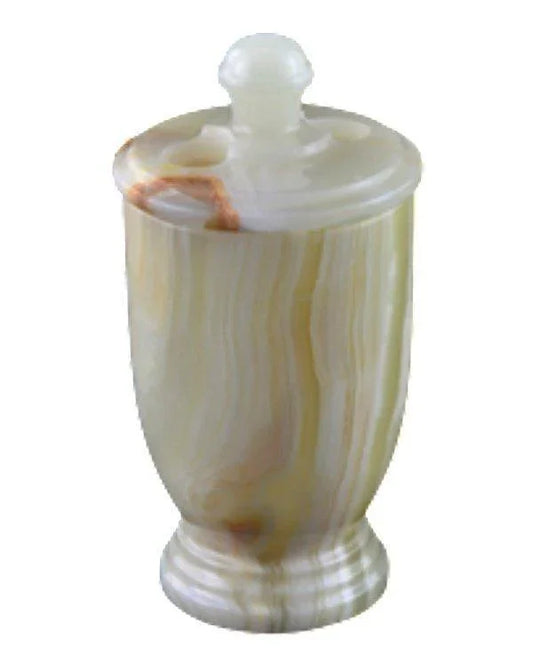 Toothbrush Holder of Pistachio Onyx - Nature Home Decor