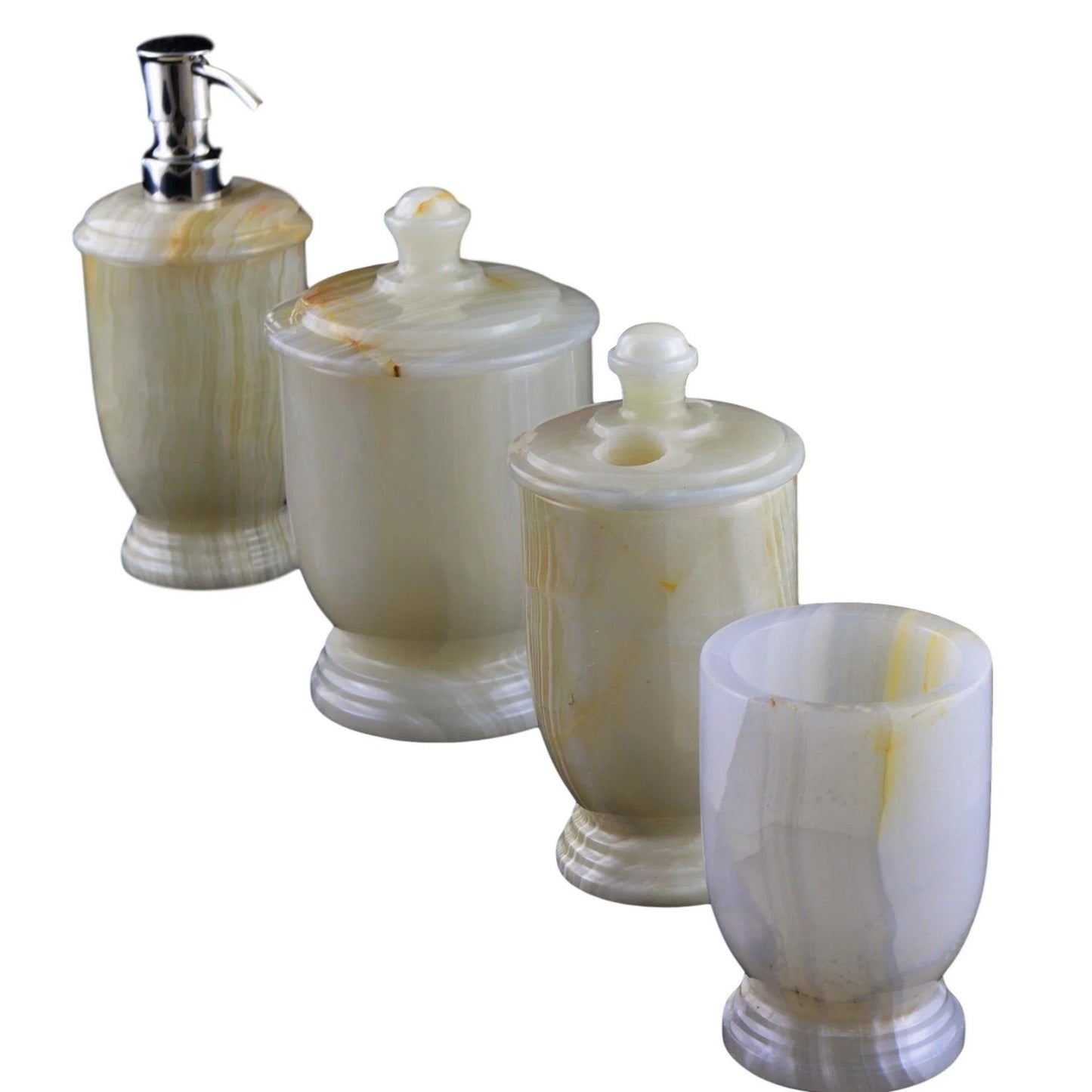 Toothbrush Holder of Pistachio Onyx - Nature Home Decor