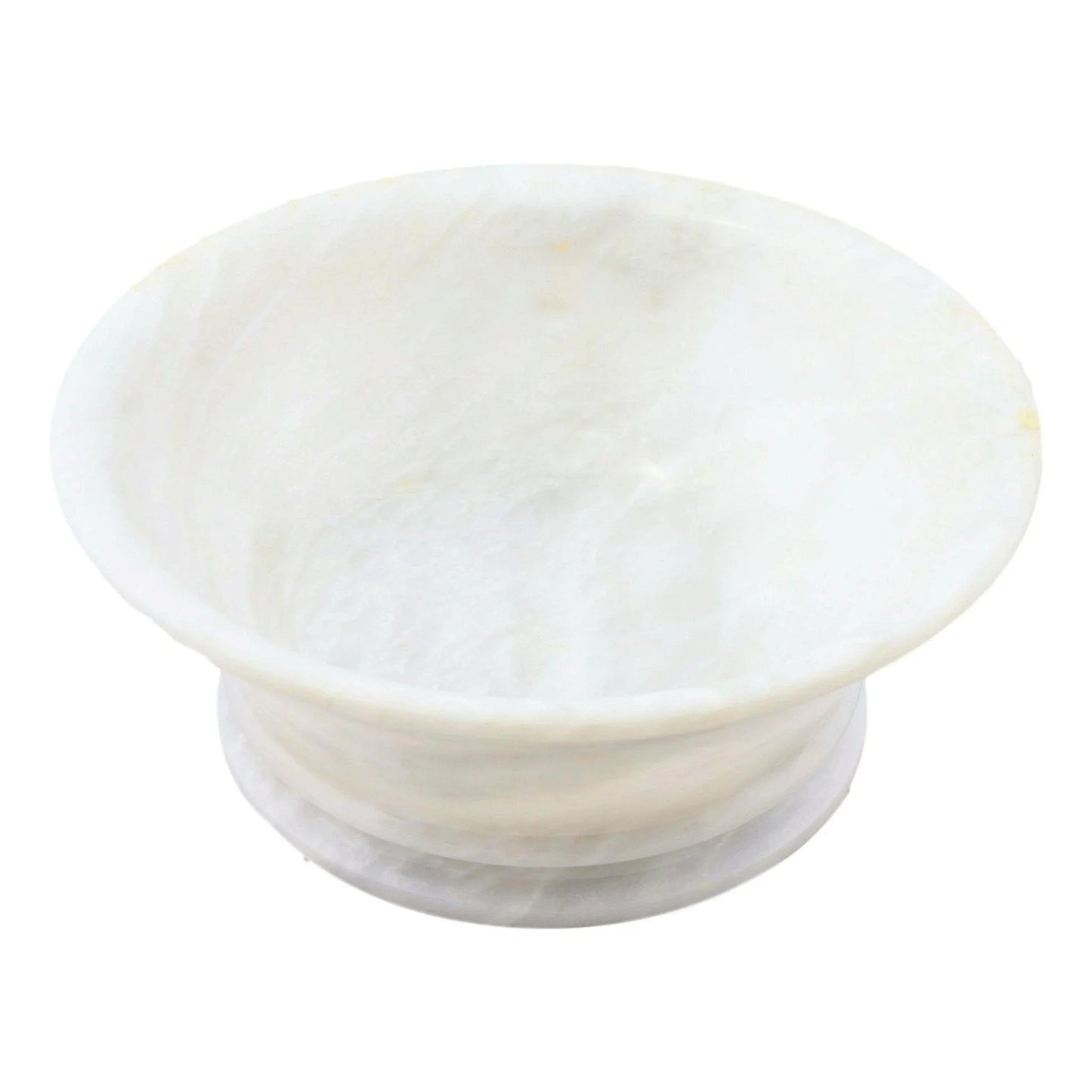White Fruit Bowl | White Marble 8-inch Classic Fruit Bowl - Nature Home Decor