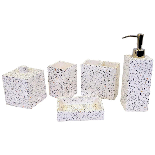 White Bathroom Accessory Set | Color Chips Design - Nature Home Decor