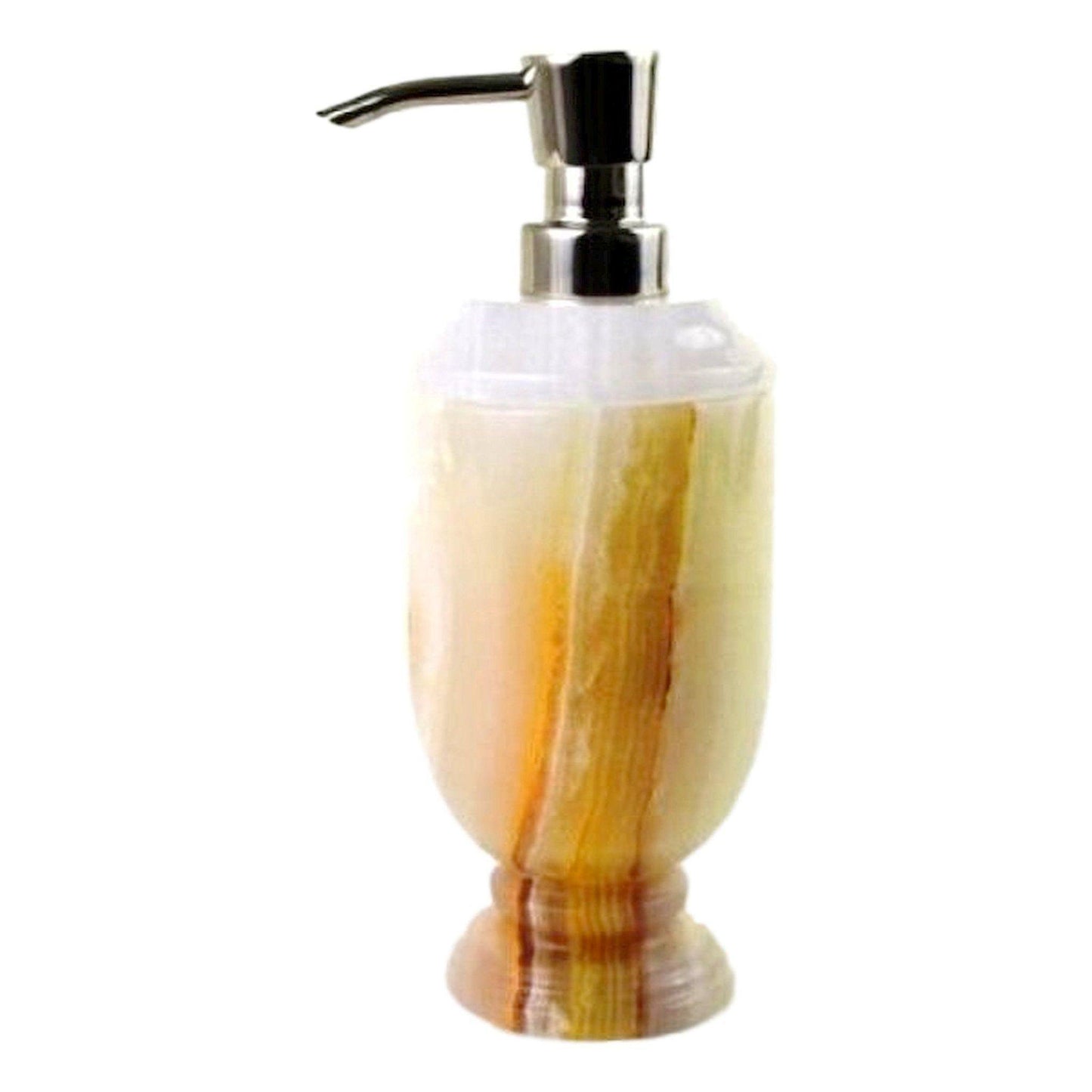 White Onyx Hand Soap & Lotion Dispenser - Nature Home Decor