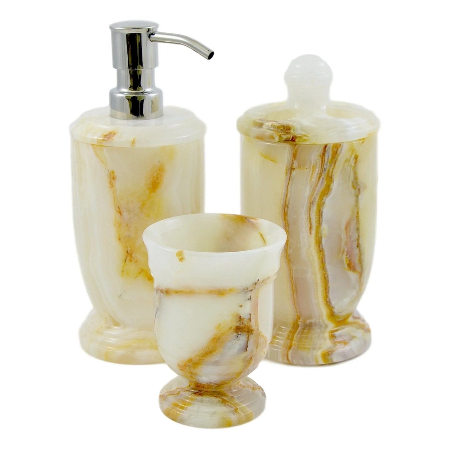 White Onyx Toothbrush Holder - Nature Home Decor