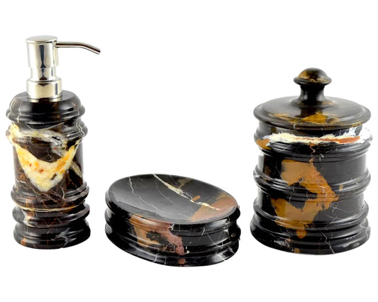 Michelangelo Marble 3-Piece Bathroom Accessory Set