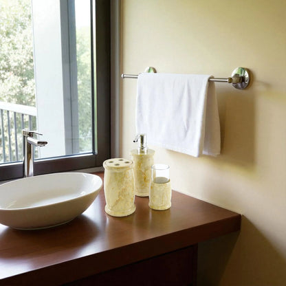 Marble Bathroom Accessories Set | Sahara Beige Marble
