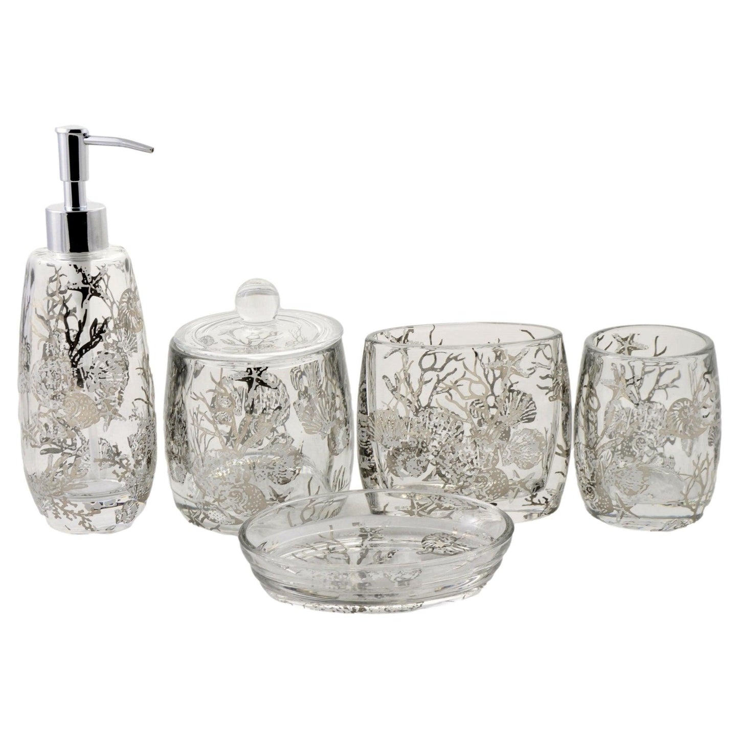 Bathroom Set of Glass in Antlers Design - Nature Home Decor