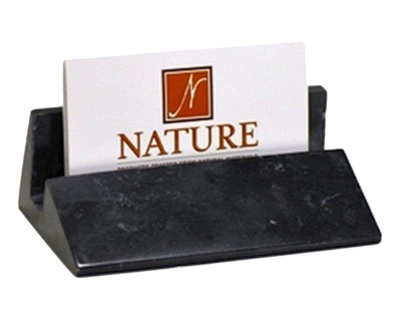 Black Marble Business Card Stand - Nature Home Decor