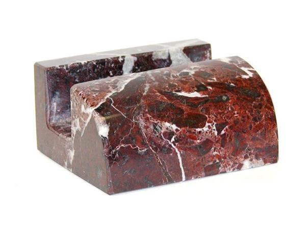 Rosa Lavonte Marble Business Card Stand - Nature Home Decor