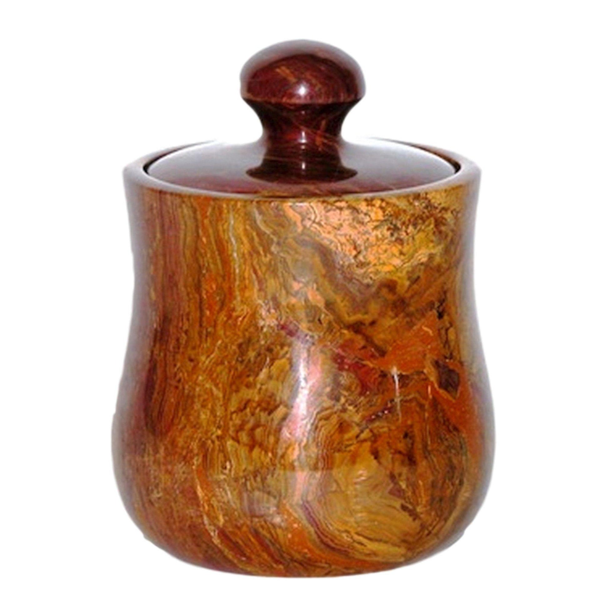Multi Brown Onyx 7-inch Modern Kitchen Canister - Nature Home Decor
