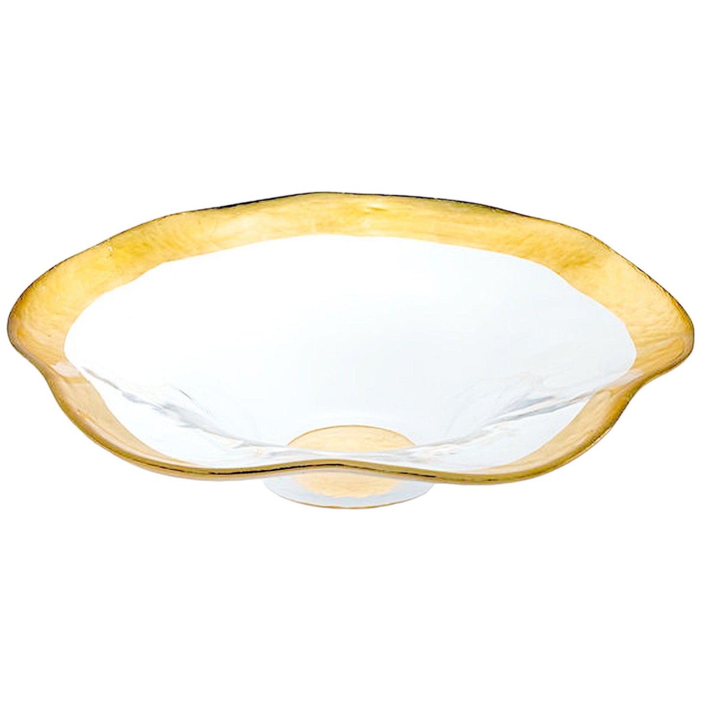Genuine Gold Leaf Plated 8-inch Wave Bowl - Nature Home Decor