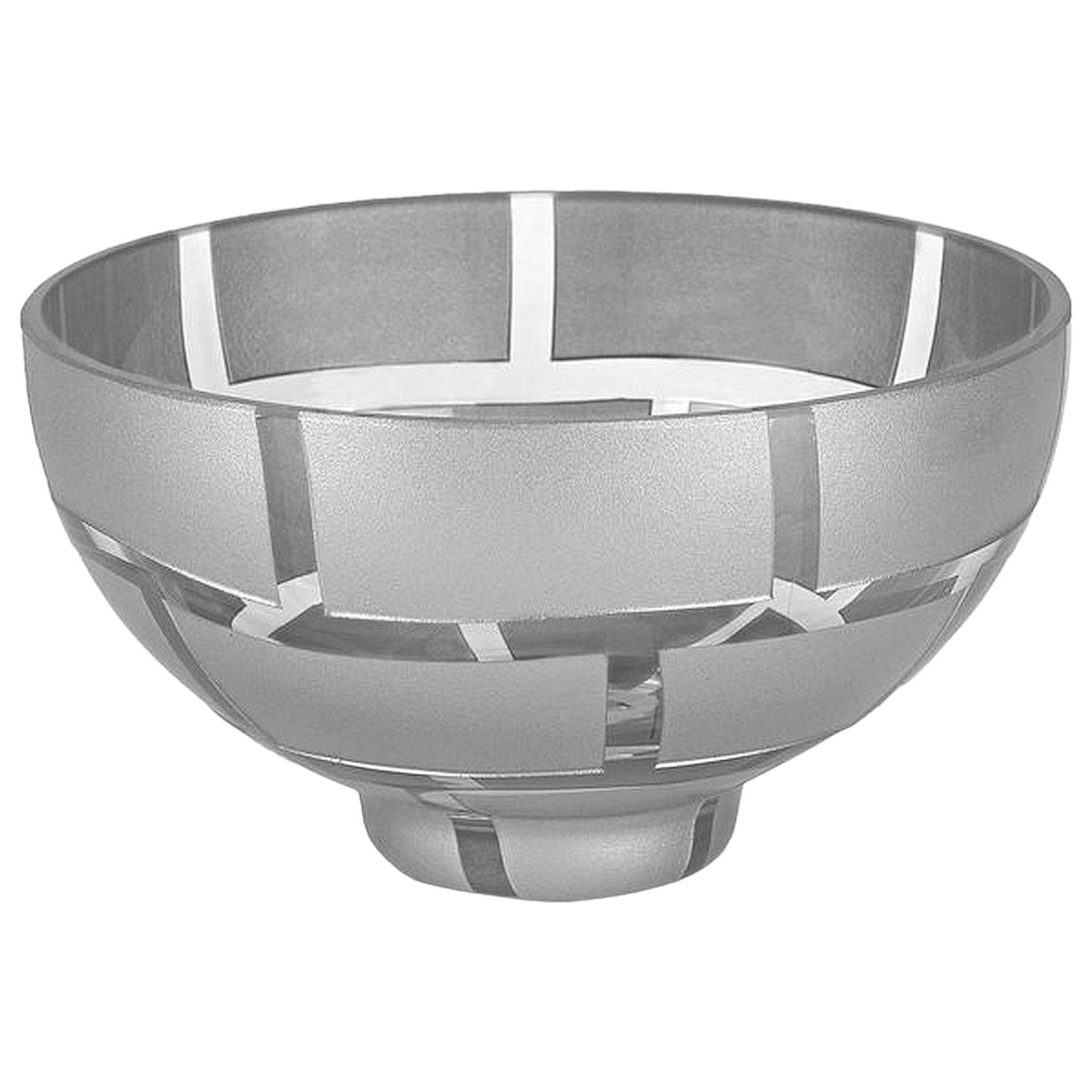 Decorative Crystal Bowl with Genuine Silver Leaf Pattern - Nature Home Decor
