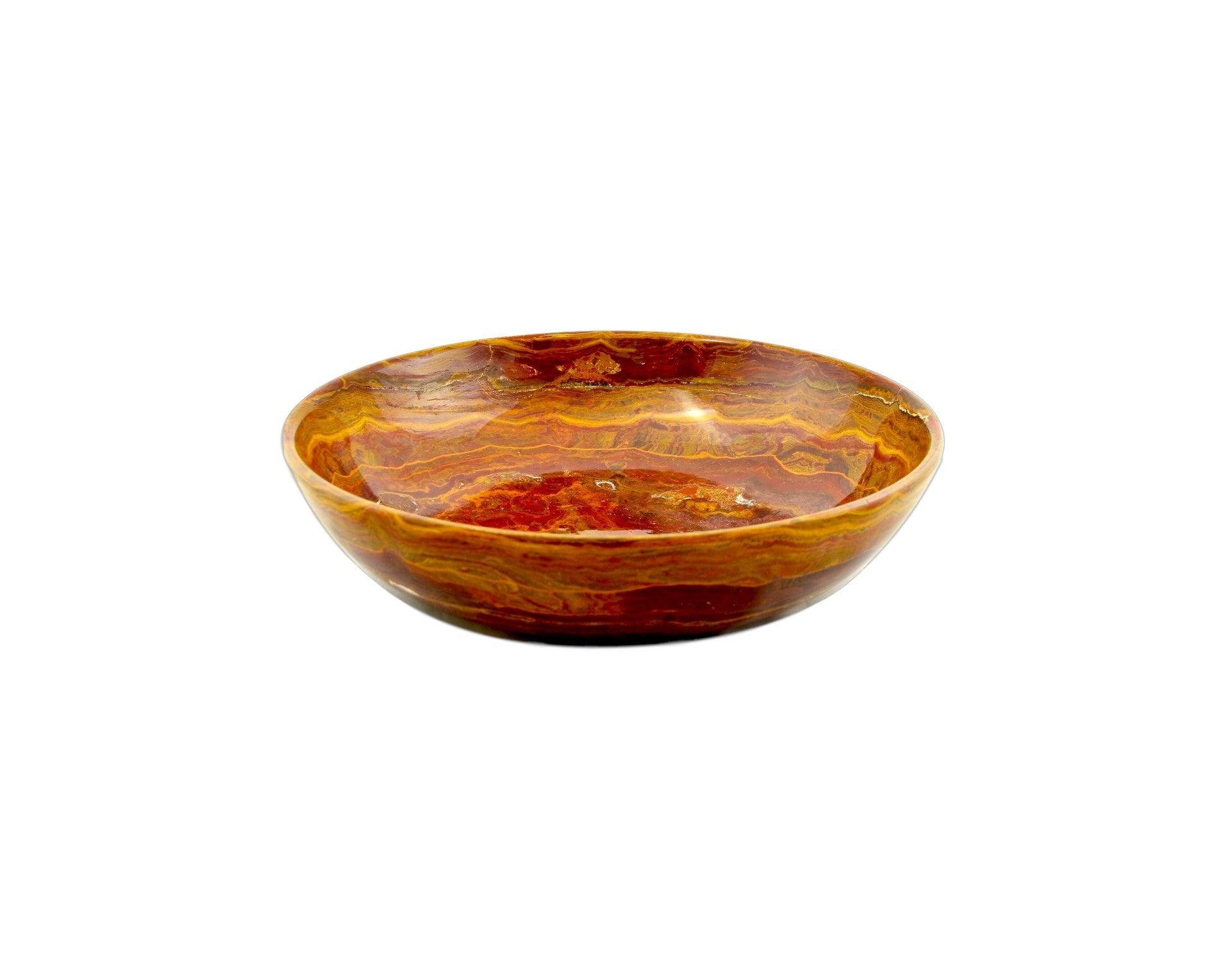 Decorative Fruit Bowl of Multi Brown Onyx - Nature Home Decor