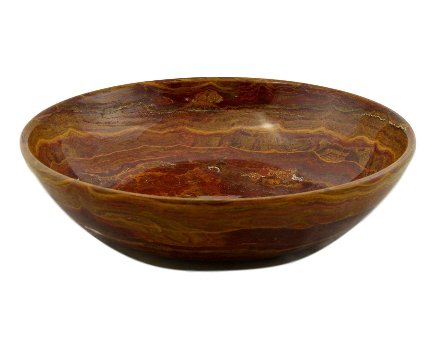 Decorative Fruit Bowl of Multi Brown Onyx - Nature Home Decor