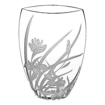Decorative Vase - 12-inch Crystal Everglade Design - Nature Home Decor