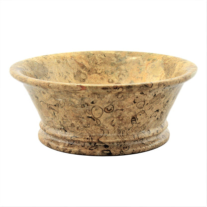 Fossil Stone 8.5-inch Modern Fruit Bowl - Nature Home Decor