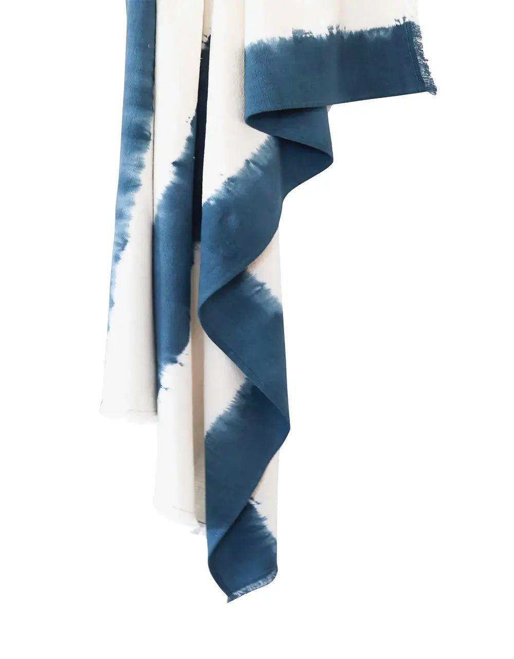 Indigo Blue Tie Dye Cotton Throw - Nature Home Decor