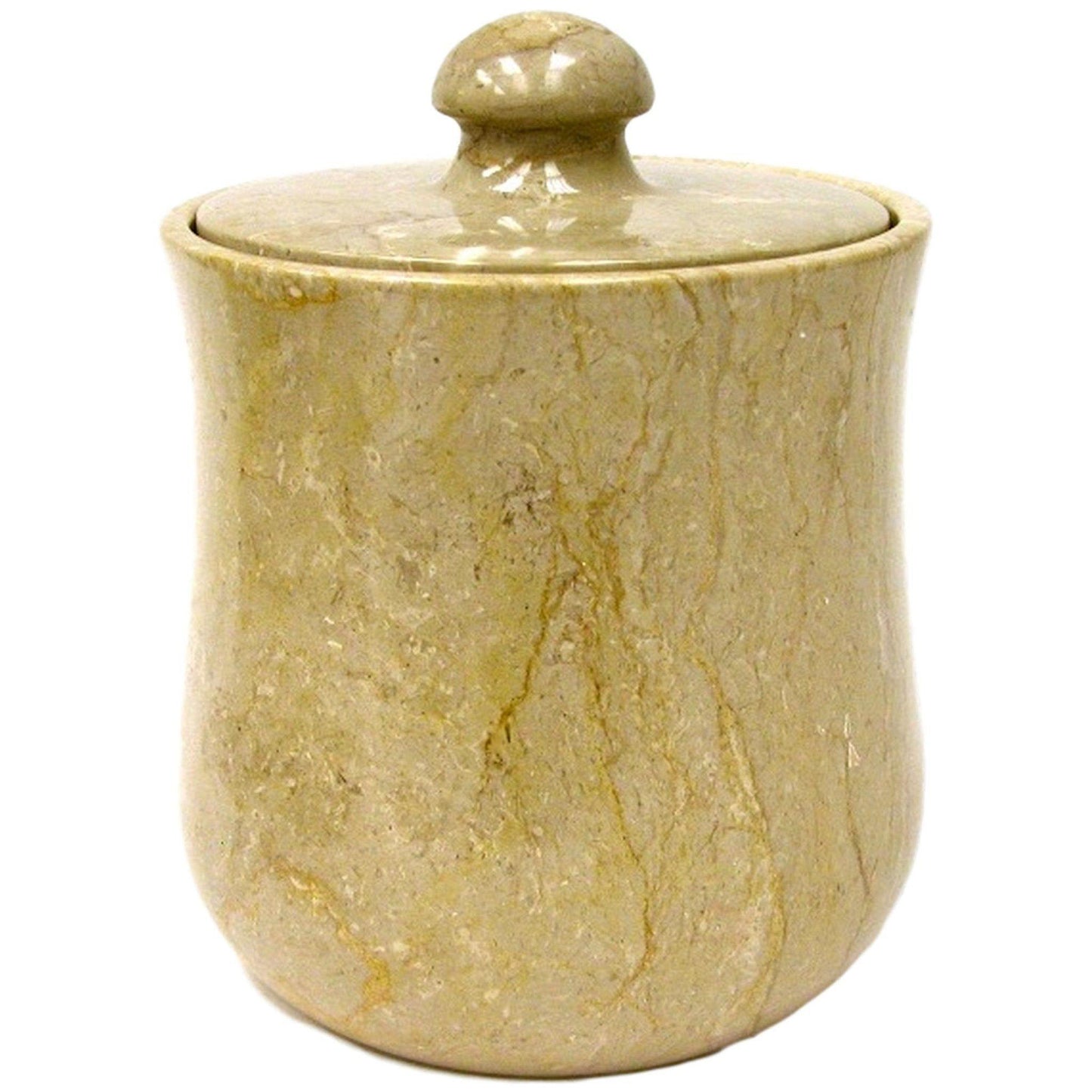 Kitchen Canisters | Sahara Beige Marble 9-Inch Modern Kitchen Canister - Nature Home Decor