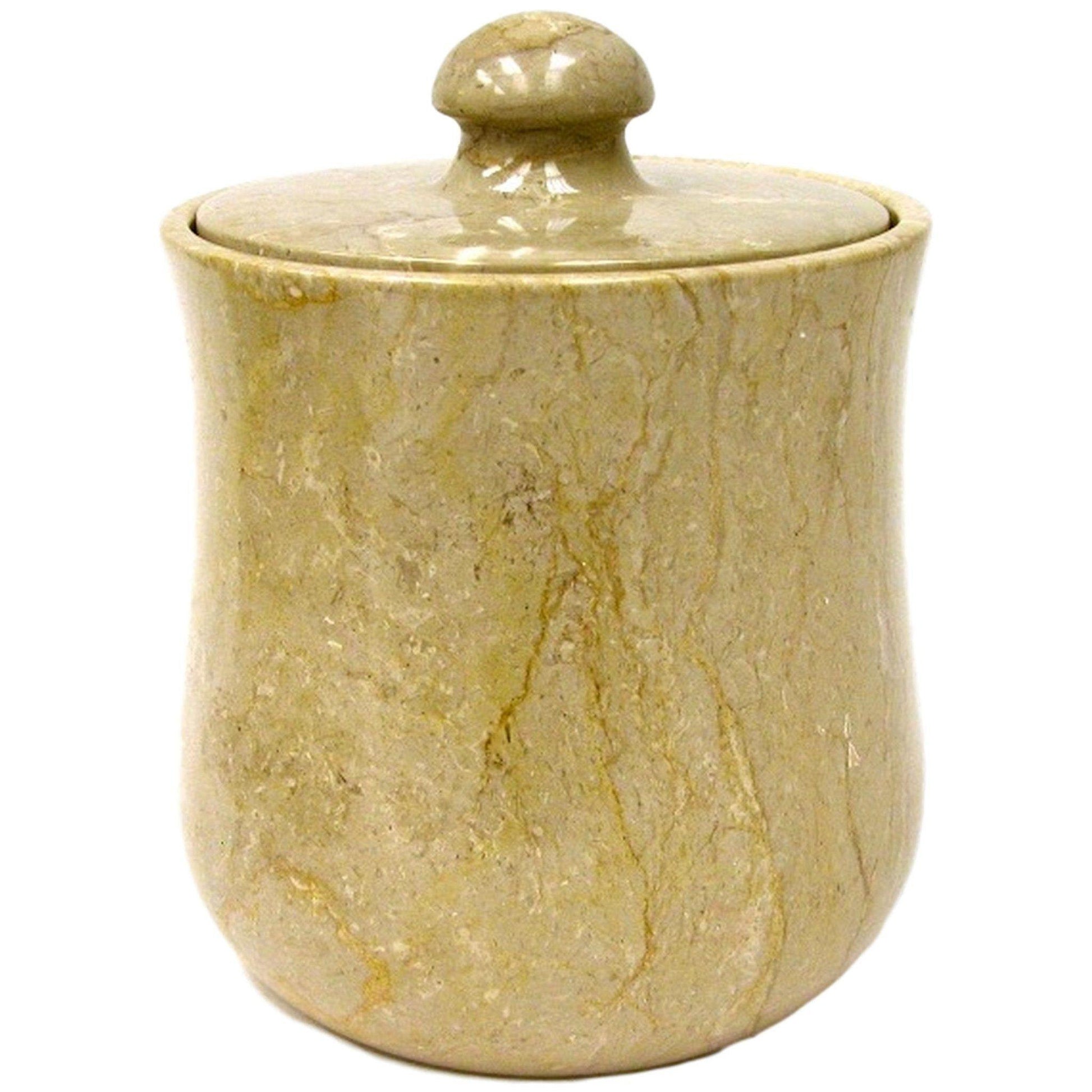 Kitchen Canisters | Sahara Beige Marble 9-Inch Modern Kitchen Canister - Nature Home Decor