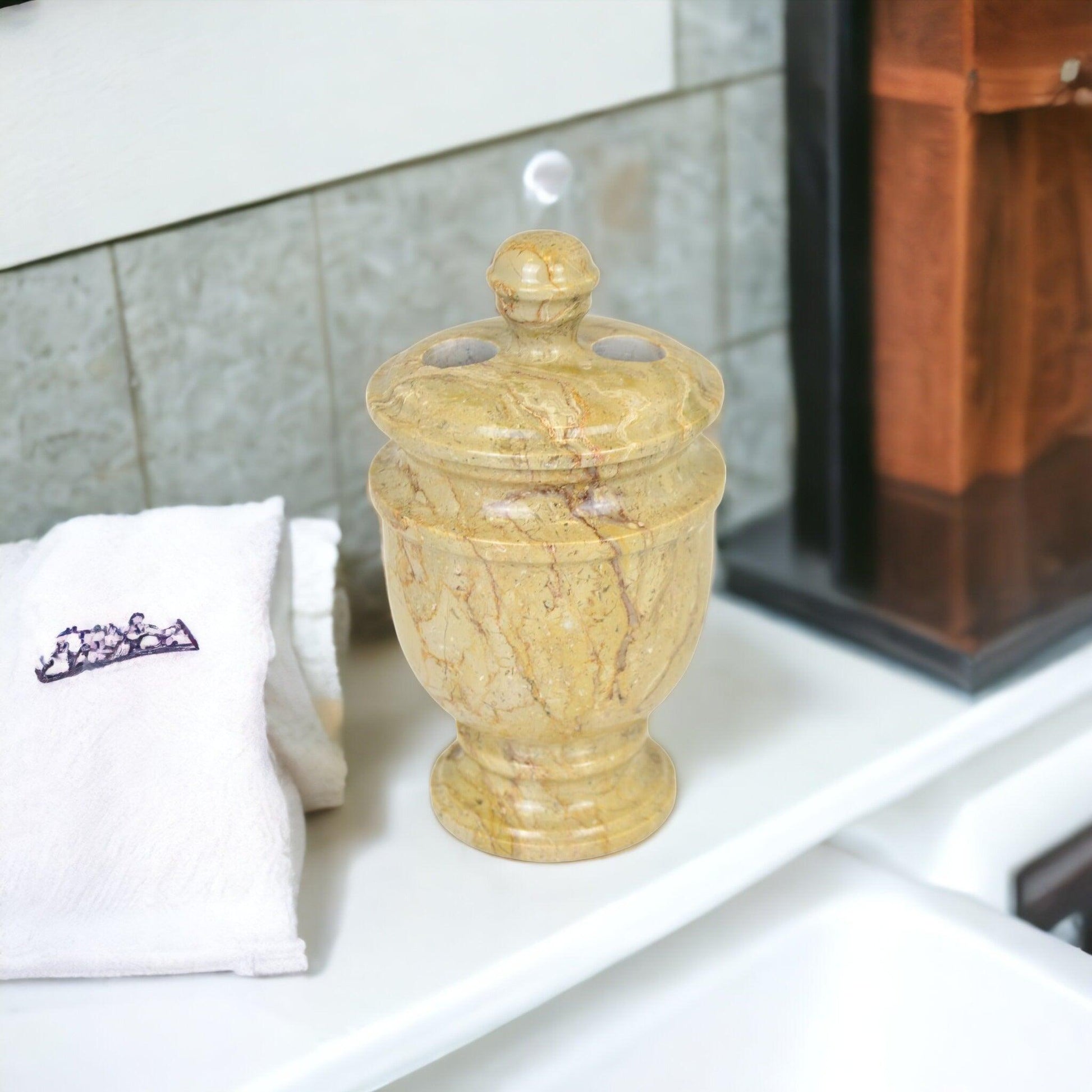 Marble Toothbrush Holder - Nature Home Decor