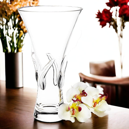Monterrey Crystal 12 inch Decorative Vase - Nature Home Decor