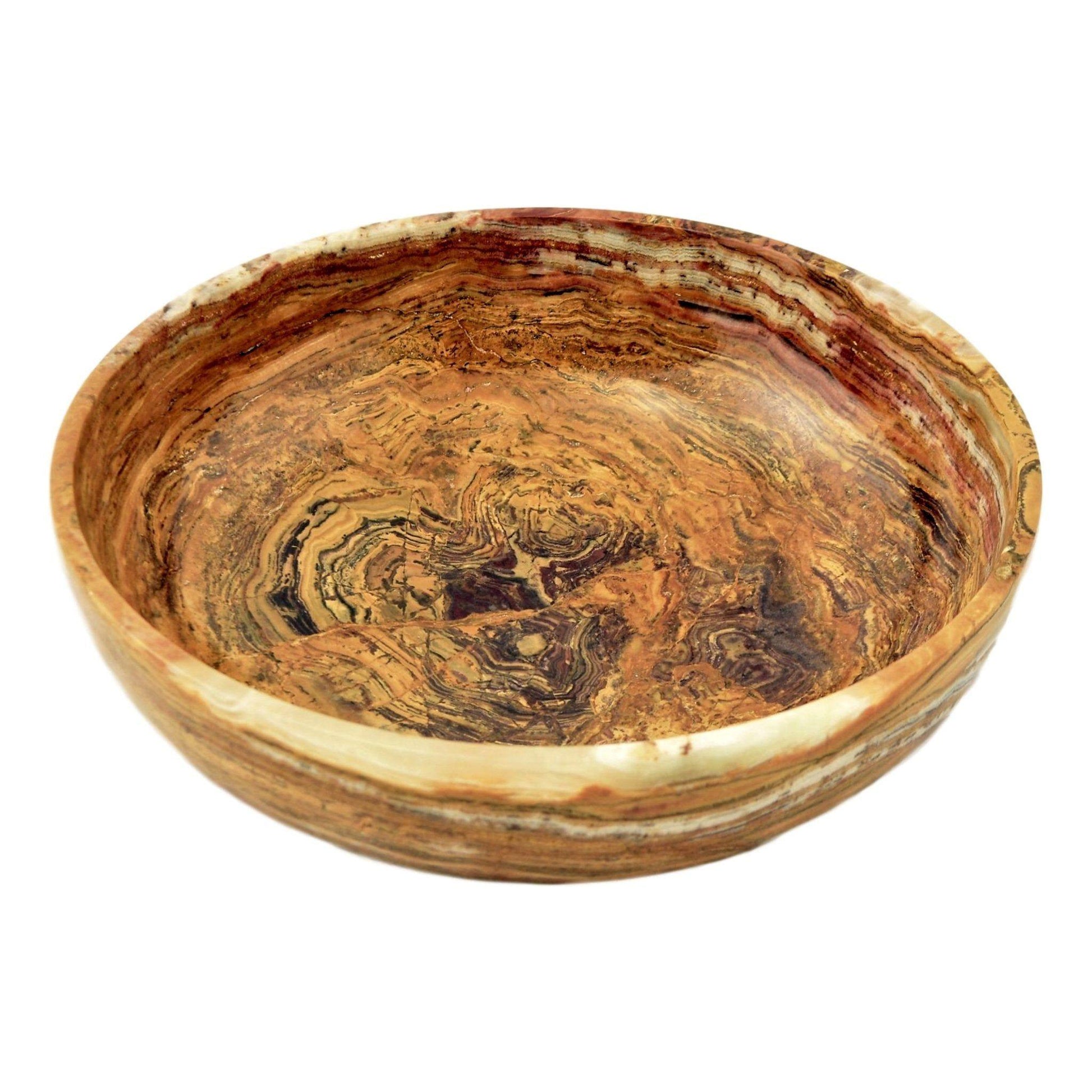 Multi Brown Onyx 8-inch Decorative Bowl - Nature Home Decor