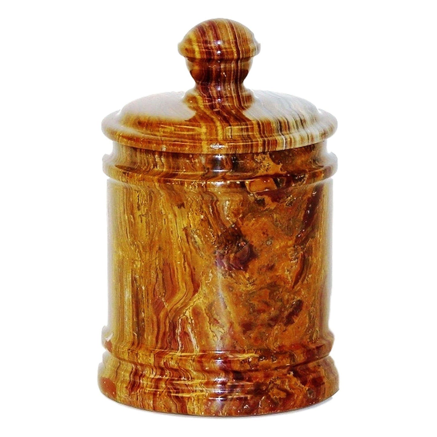 Multi Brown Onyx 8-inch Kitchen Canisters - Nature Home Decor