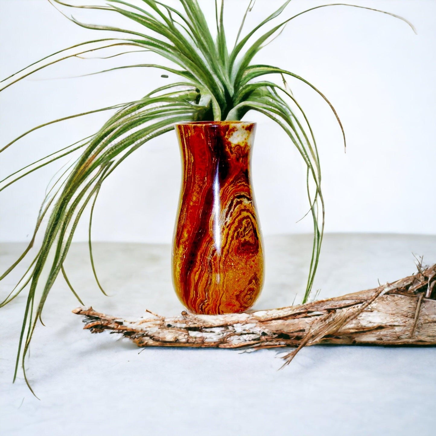 Multi Brown Onyx 9 inch Vase - Nature Home Decor