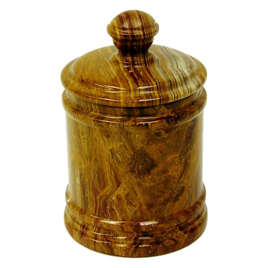 Multi Brown Onyx Kitchen Canister | 9 inches Tall - Nature Home Decor