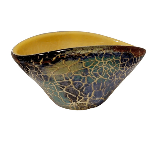 Murano Style 9-inches Glass Decorative Bowl - Nature Home Decor
