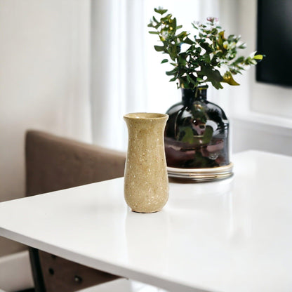 Sahara Beige Marble 9 inch Kitchen Vase - Nature Home Decor