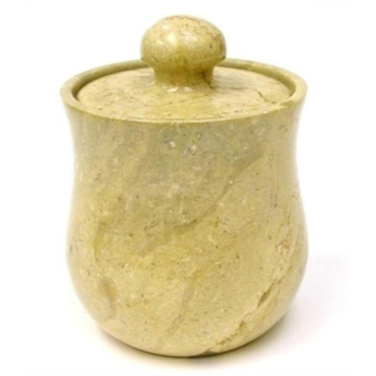 Sahara Beige Marble Cookie Jar | Modern Kitchen Canister - Nature Home Decor