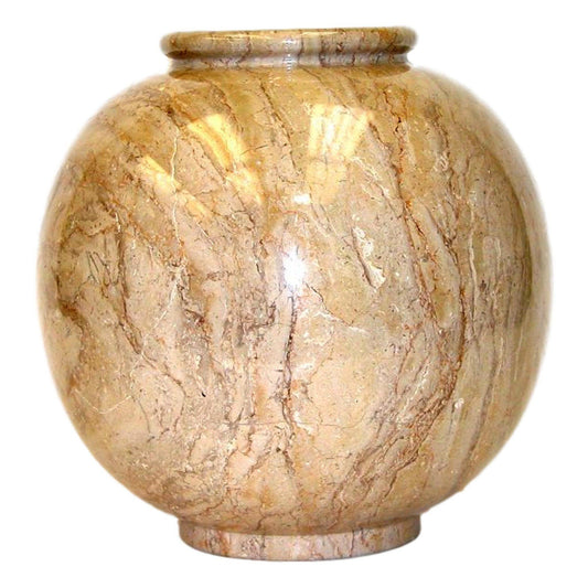Sahara Beige Marble Decorative Vase - Nature Home Decor