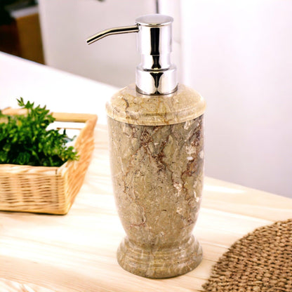 Soap & Lotion Dispenser of Sahara Beige Marble - Nature Home Decor