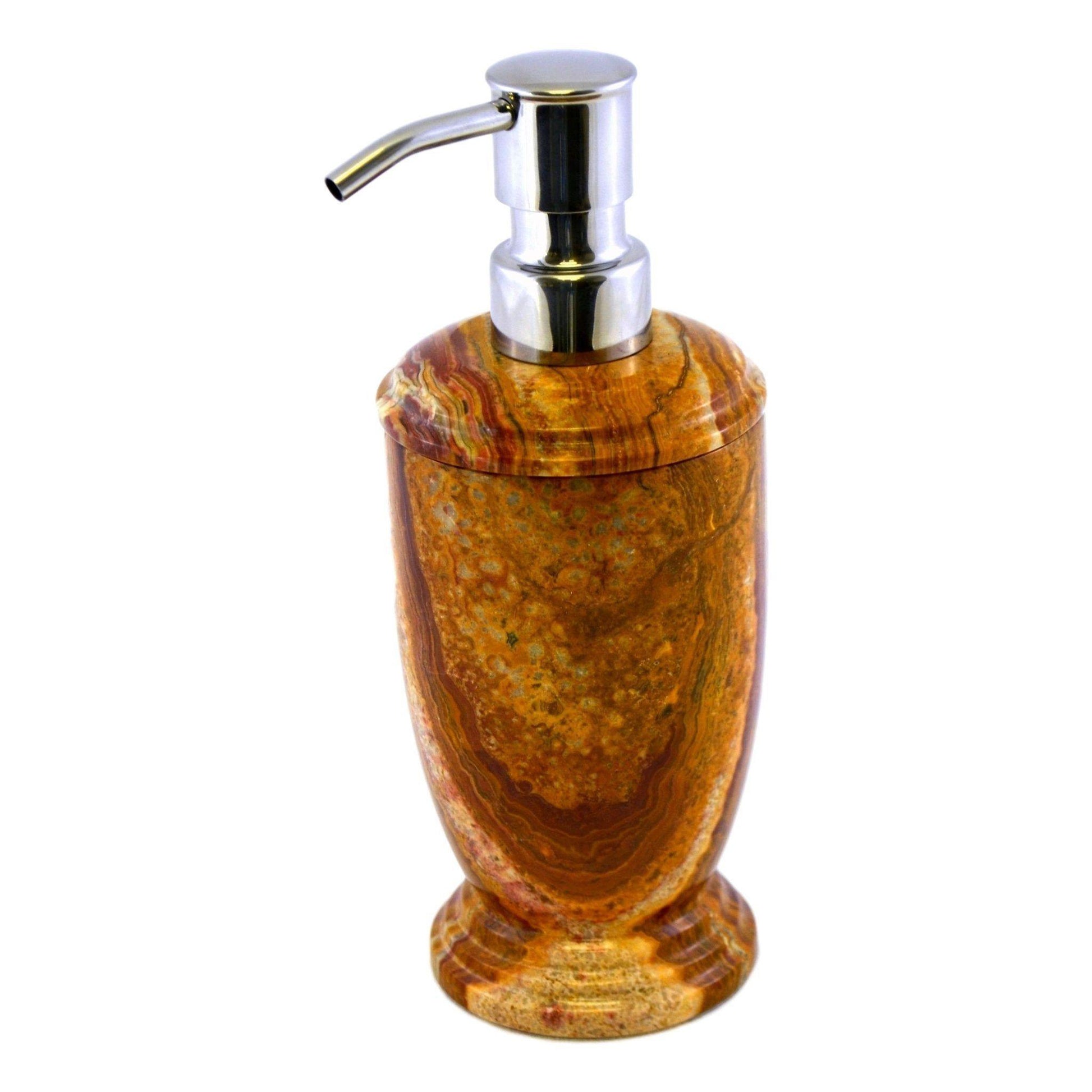 Soap Dispenser of Multi Brown Onyx - Atlantic Collection - Nature Home Decor