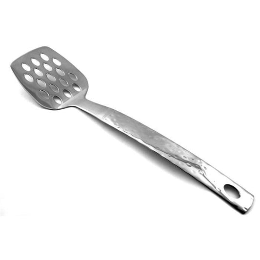 Spatula - Slotted Turner with Hammered Design Handle - Nature Home Decor