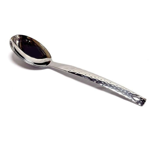 Stainless Steel Serving Spoon with Hammered Design Handle - Nature Home Decor