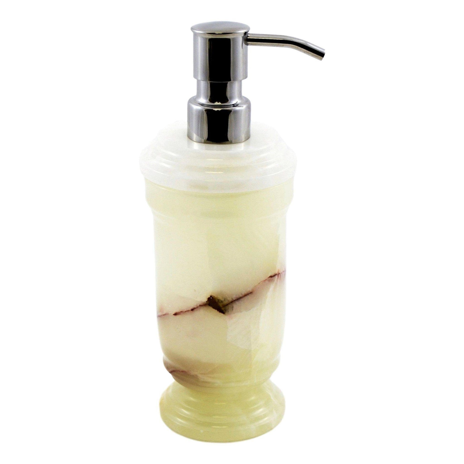 White Onyx Liquid Soap Dispenser - Nature Home Decor